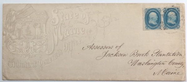 c.1861 USA Civil War cover Adjutant General of Maine
