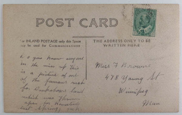 1907 Canada Saskatchewan photo postcard Doukhobors land homesteading