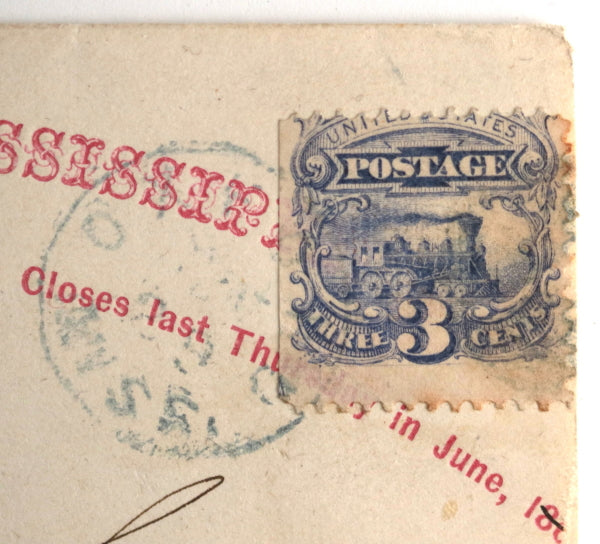 1869 USA University of Mississippi 1862 Civil War era postal cover 