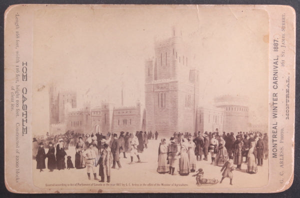 1887 Canada Arless photo of Montreal Winter Carnival ice castle