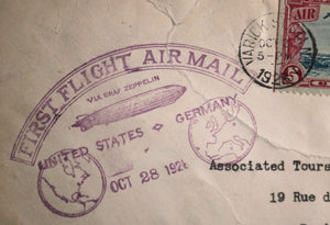1928 USA Graf Zeppelin LZ-127 1st flight cover Lakehurst NJ to Germany