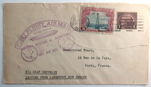 1928 USA Graf Zeppelin LZ-127 1st flight cover Lakehurst NJ to Germany
