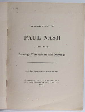 1948 UK London memorial exhibition pamphlet of artist Paul Nash