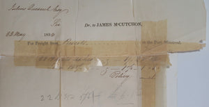 1832 Canada letter Prescott (UC) to Montreal (LC), shipment barrels of ashes