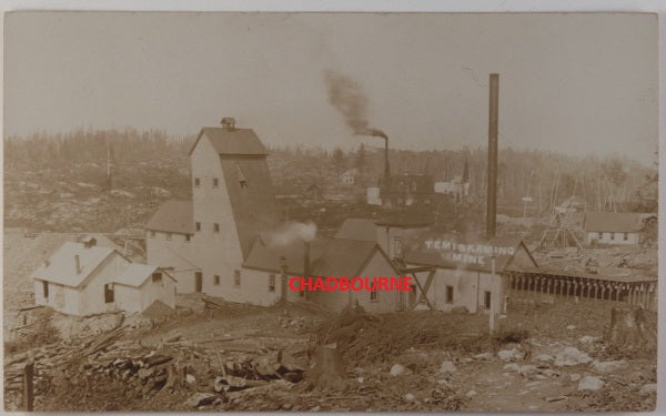 c. 1911 Canada Cobalt Ontario photo postcard Temiscaming Mine 