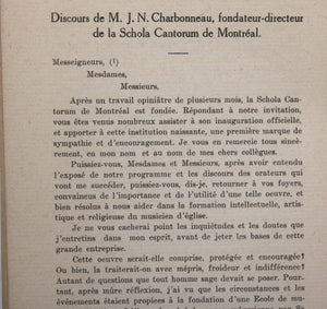 1915 Canada Quebec inauguration École diocésaine de musique Montréal