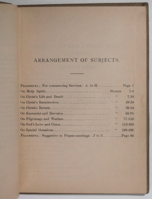 1897 Canada hymnal for Church of Baptised Believers Toronto