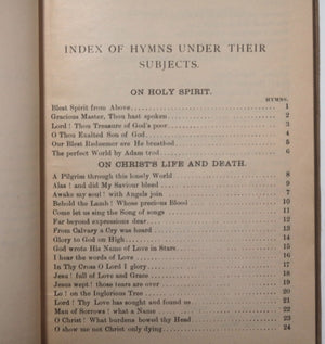 1897 Canada hymnal for Church of Baptised Believers Toronto