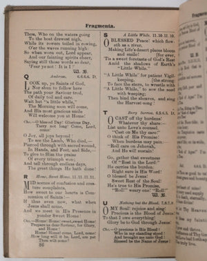 1897 Canada hymnal for Church of Baptised Believers Toronto