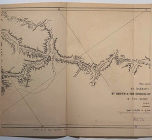 1894 UK map Royal Geo. Soceity ‘Sources of the Athabasca River’ (Canada)