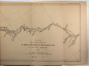 1894 UK map Royal Geo. Soceity ‘Sources of the Athabasca River’ (Canada)