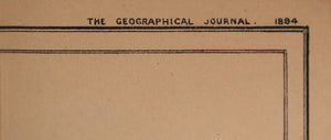 1894 UK map Royal Geo. Soceity ‘Sources of the Athabasca River’ (Canada)