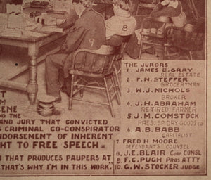 USA postcard Spokane trial labor leader, activist, and feminist c.1910