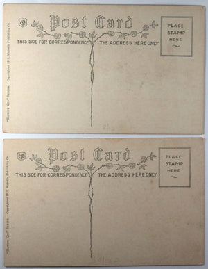 USA 1911 set of 2 “Howdy Kids” Black Americana postcards