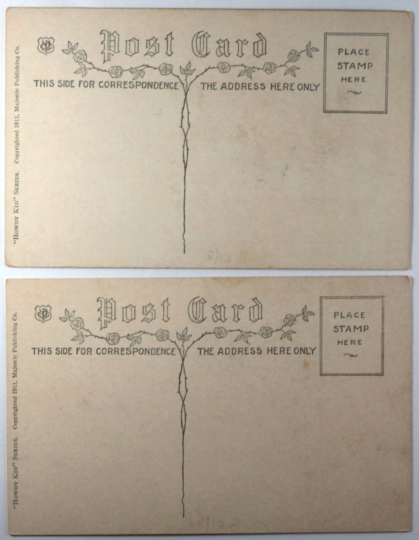 USA 1911 set of 2 “Howdy Kids” Black Americana postcards USA 1911 set of 2 “Howdy Kids” Black Americana postcards