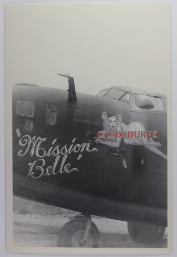 USA set of 4 photos of bomber airplane nose-cone art