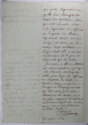 1814 France Dijon pétition logement troupes alliés défaite Napoléon