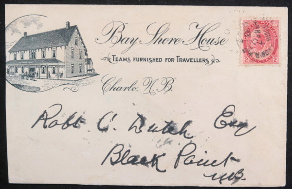 Canada early 1900s advertising cover Bay Shore House N.B.
