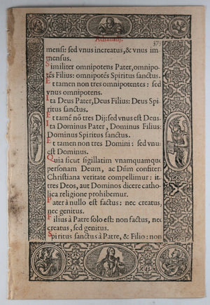 1572 Renaissance page with fantastic woodcuts Plantin #5