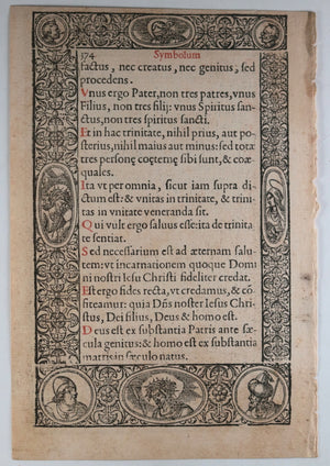 1572 Renaissance page with fantastic woodcuts Plantin #5
