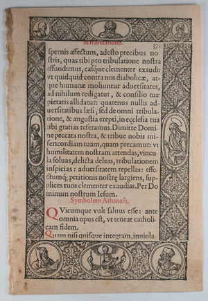 1572 Renaissance page with fantastic woodcuts Plantin #6