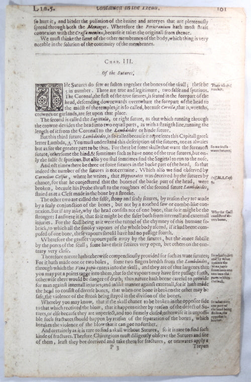 1634 four pages from Thomas Johnson's book on Surgery #1