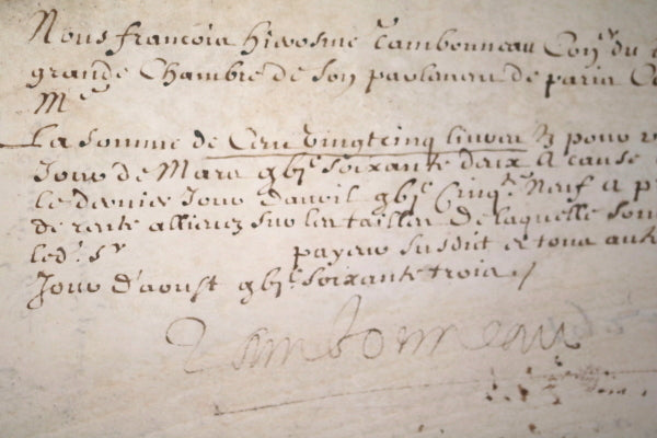 1663 Tambonneau conseiller de Louis XIV grand chambre parlement Paris