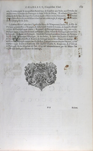 1667 print of the Coat of Arms of King James V of Scotland