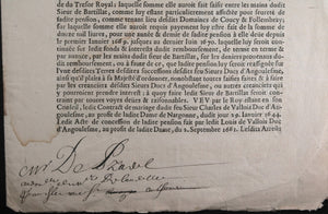 1670 acte en faveur de Françoise de Nargonne veuve Duc d’Angoulême