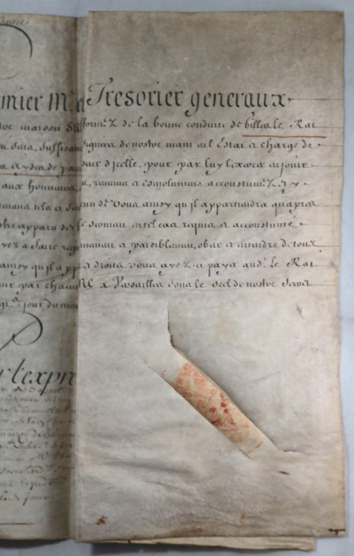 1680 velin signé par Colbert et Mme la Dauphine - Aide de Paneterie