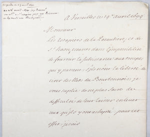 1694 lettre M. de Barbezieux à M. de Voyer subsistances aux troupes