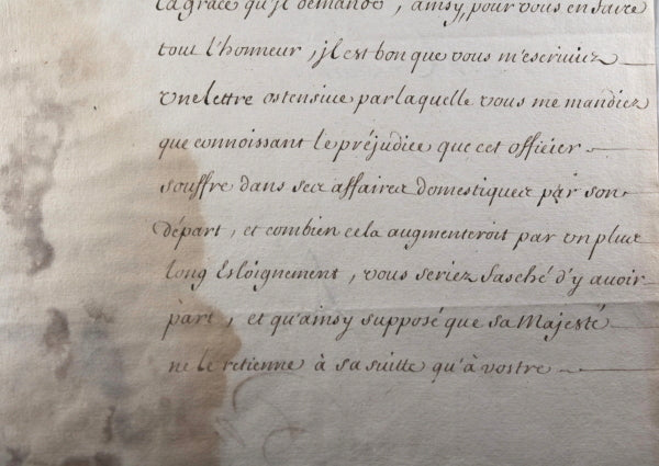1697 Louis XIV lettre ministre Pontchartrain à Voyer d’Argenson