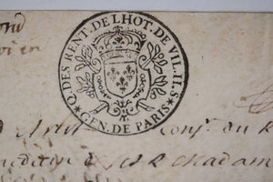 1706 quittance d’Arlot, Premier Médecin de S.A.R. Madame (Louis XIV)