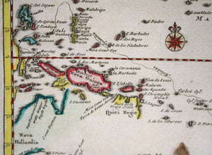 1707 Pieter van der Aa map of voyage of Magellan from Spain to Asia