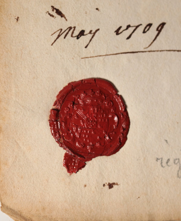 1709 Régiment des Brosses, certificat soldat blessé, Invalides (Paris)