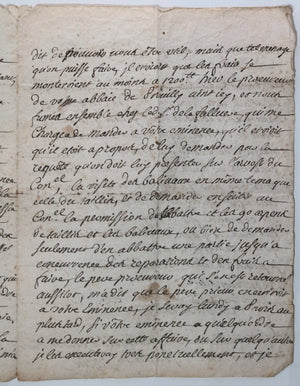 1712 Fontainebleau lettre sur cour de Louis XIV