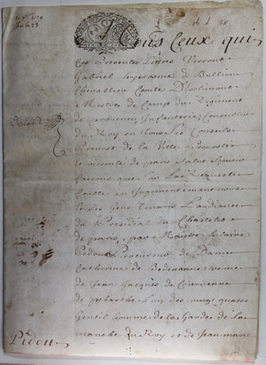 1729 Paris affaire judiciaire au presidial du Châtelet, noblesse