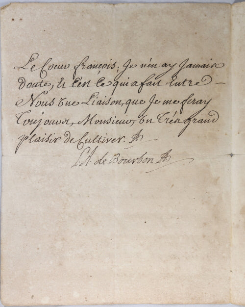 1734 lettre Comte de Toulouse au Comte Pighetti, situation Parme #3/3