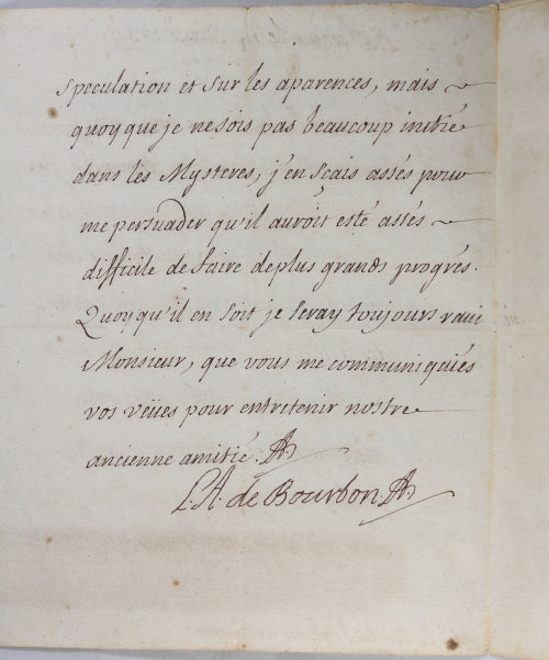 1734 lettre du Comte de Toulouse au Comte Pighetti, situation à Parme #2 of 3