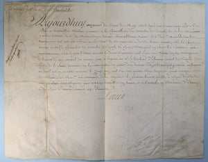 1735 brevet chancelier à Syrie M. St Amand, signé Louis XV, Phélypeaux