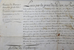 1738-49,  4 nominations militaires M. de Gaufridy de Fos (Louis XV)