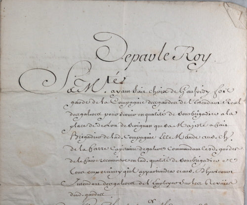 1738-49,  4 nominations militaires M. de Gaufridy de Fos (Louis XV)