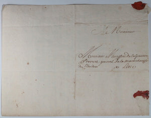 1740 France lettre Prévot général Maréchaussée du Flandres à Lille