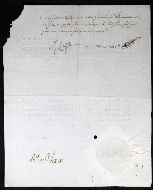 1744 lettre de vie pour Nicolas de Douaÿ, par ville de Lille 1744 lettre de vie pour Nicolas de Douaÿ, par ville de Lille
