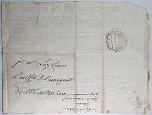 1753 Poitiers acquit de paiement, livraison voiture de Tours à Limoges