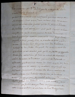 1754 lettre négotiant Rouffio à Montauban, peaux pour souliers Canada