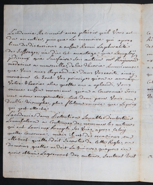 1755 lettre Chardenon (Académie Dijon) à Boissier (U. Montpellier)