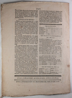 1757 Paris journal ‘Annonces, Affiches, et Avis Divers’ No. 18