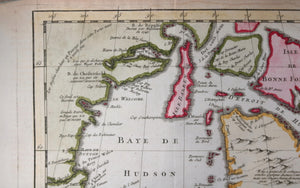 1757 Bellin map of Canada's Hudson Bay
