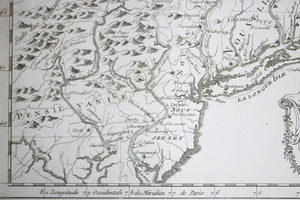 1757 Bellin map of New England, NY, PA